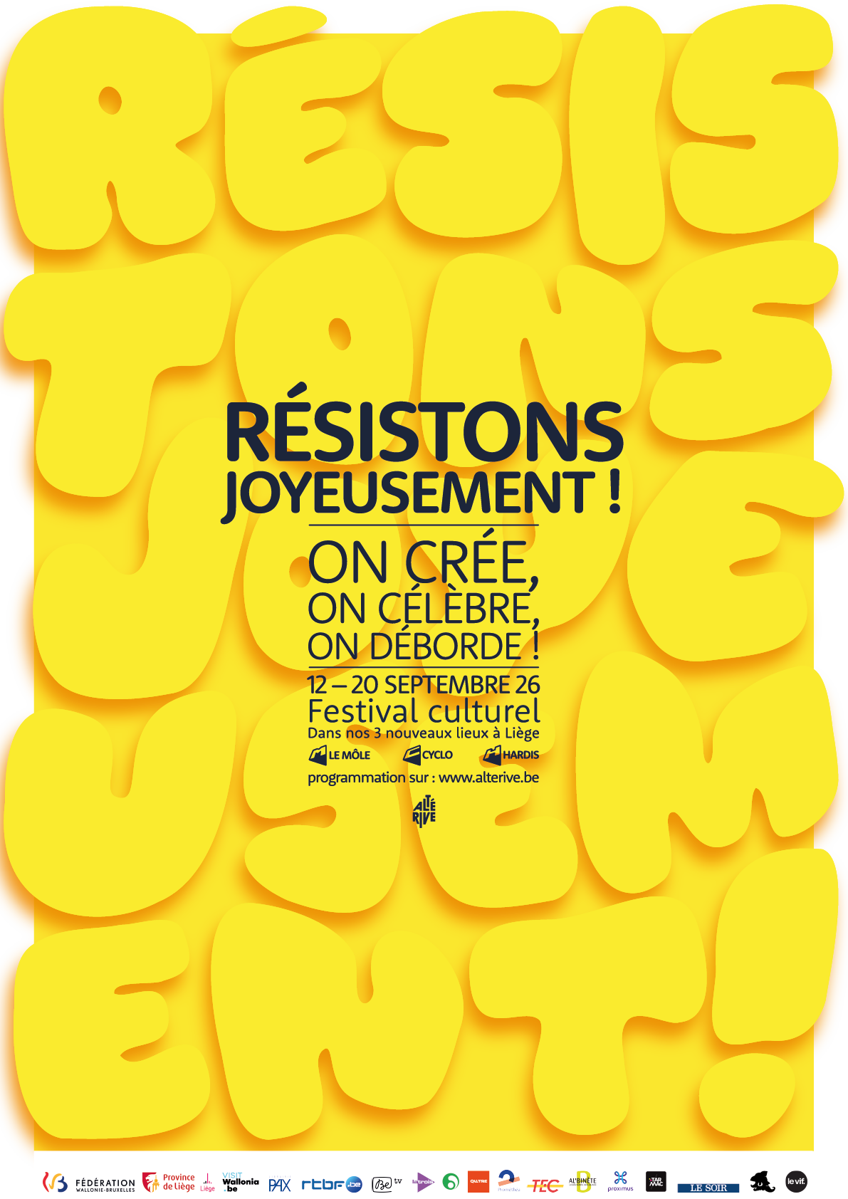 Affiche du festival Résistons joyeusement