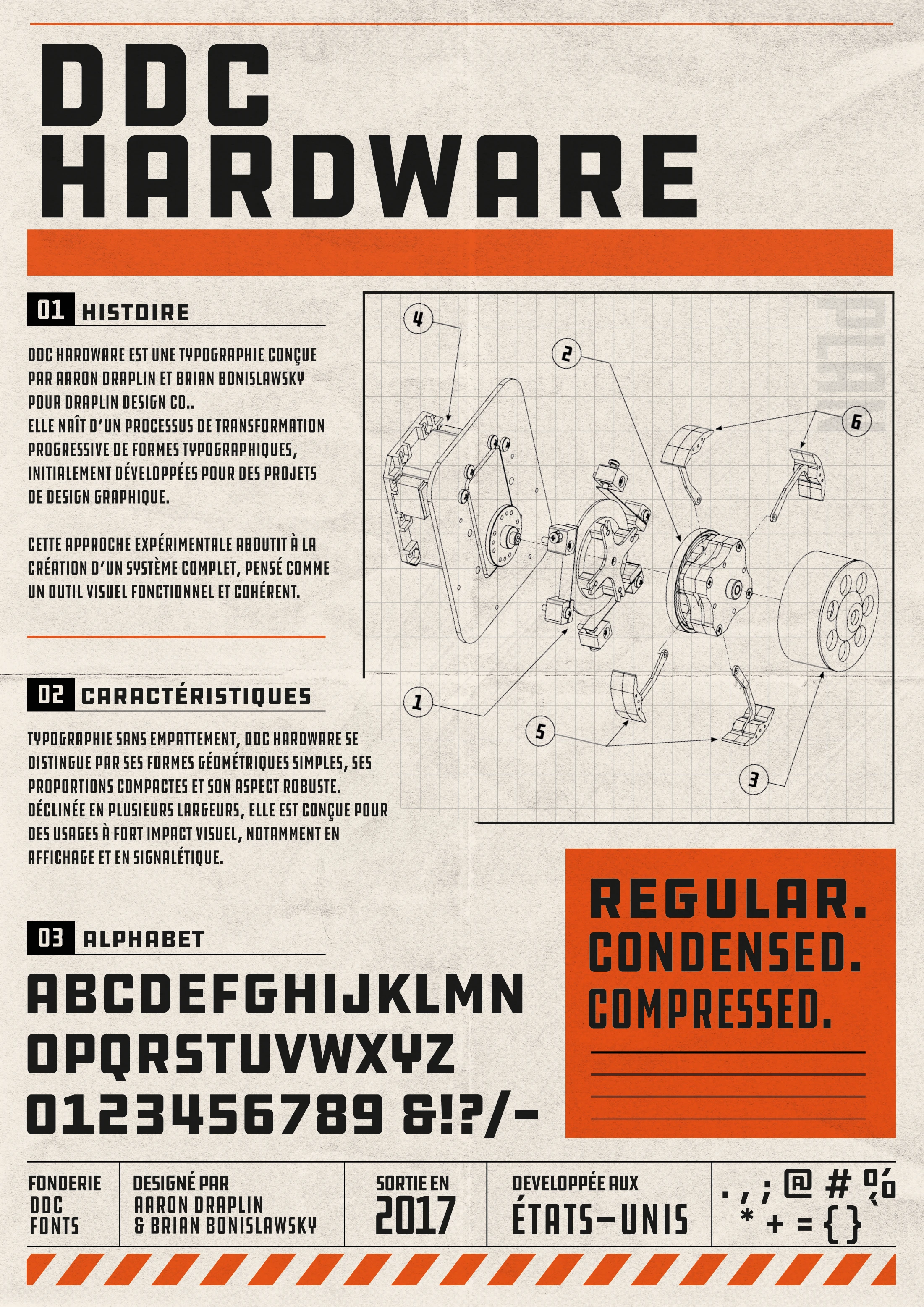 Spécimen DDC Hardware à plat