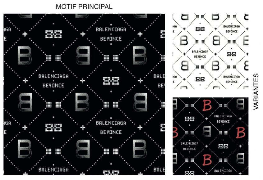 Balenciaga × Beyoncé : motif principal et variantes