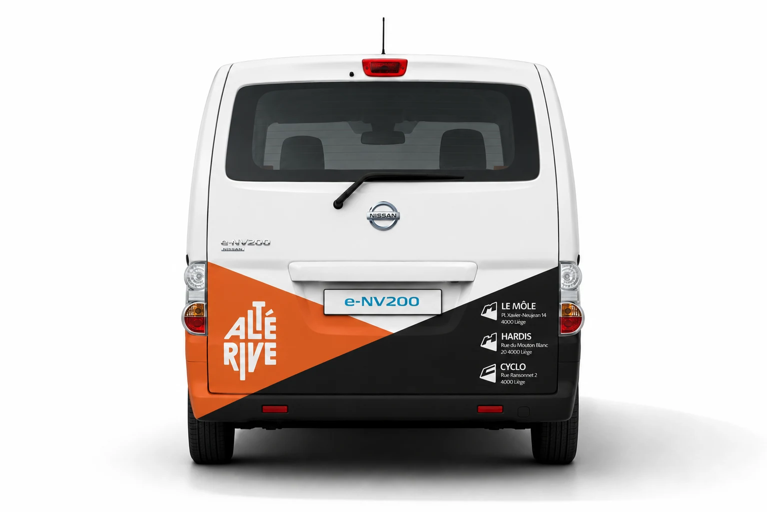 Camionnette, vue arrière